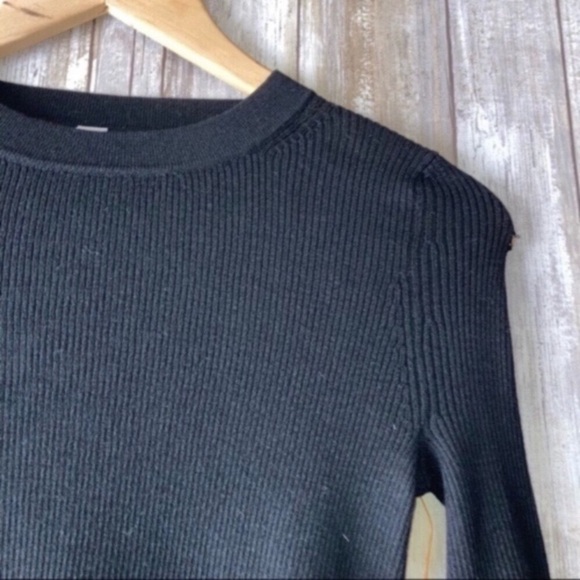 Athleta Black Ribbed Knit Long Sleeve Sweater - Picture 6 of 6